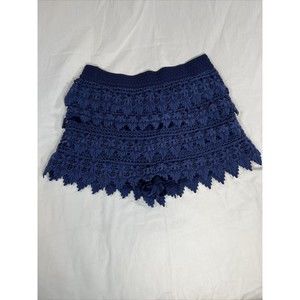 Jessica Simpson Blue Crochet Shorts Girls Large